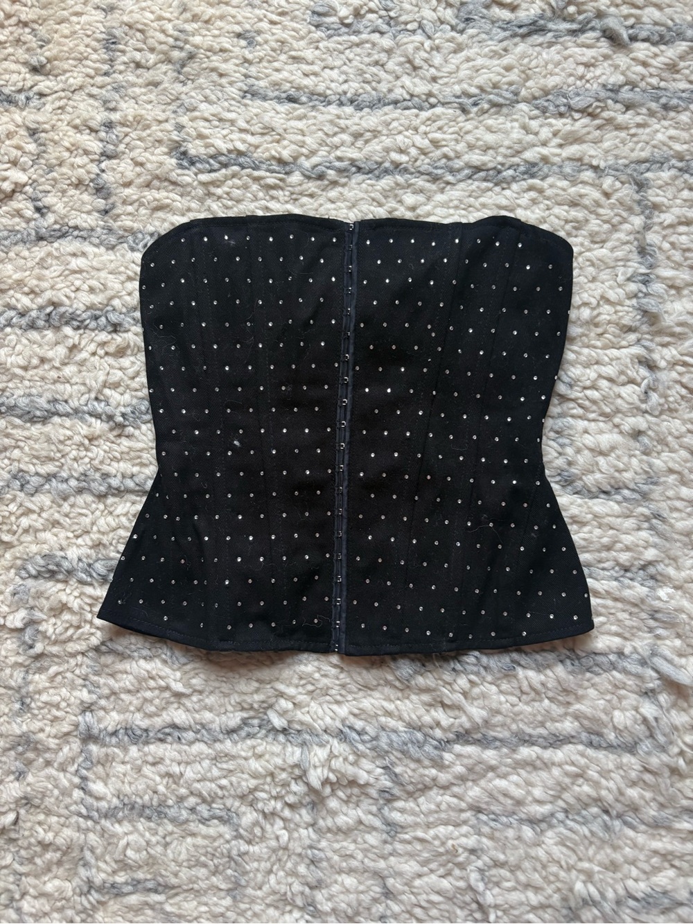 We Wore What rhinestone corset